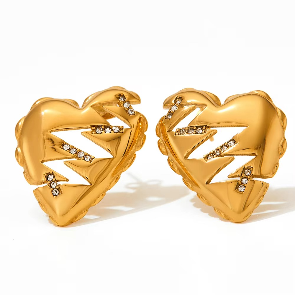 Irisa Jagged Gold Hearts