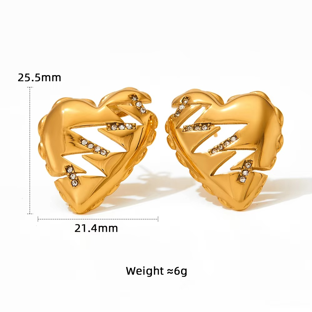 Irisa Jagged Gold Hearts