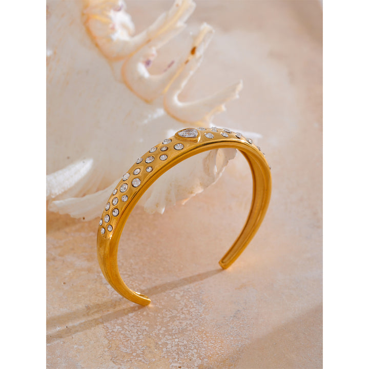 Isha Crystal Heart Cuff
