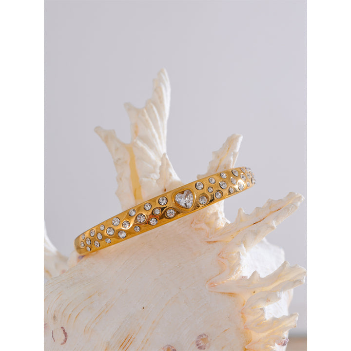 Isha Crystal Heart Cuff