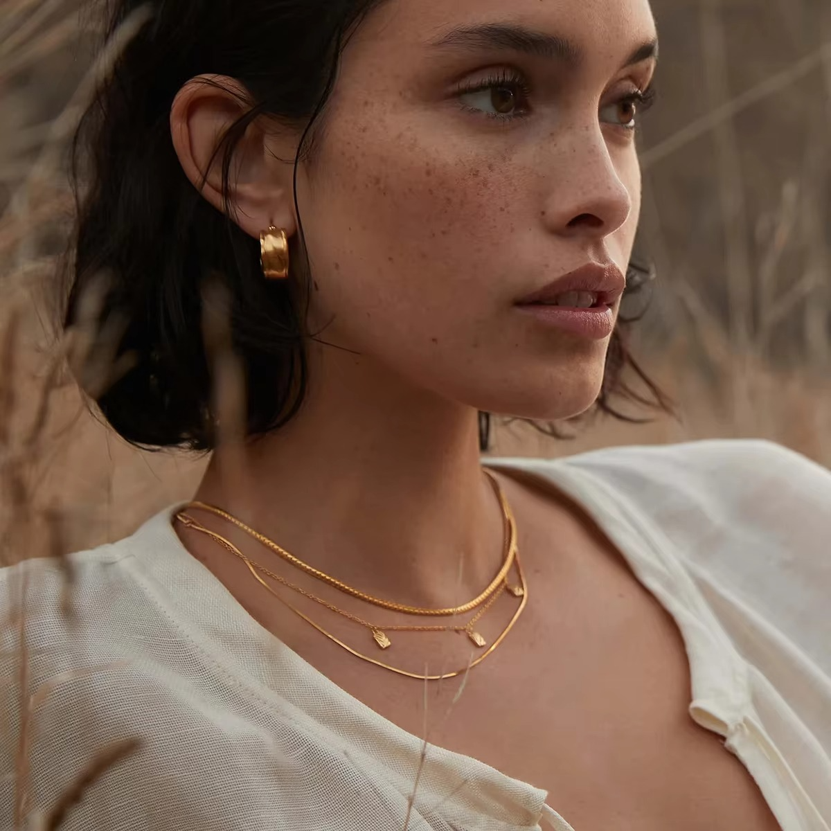 Kaari Minimal Tag Layered Necklace