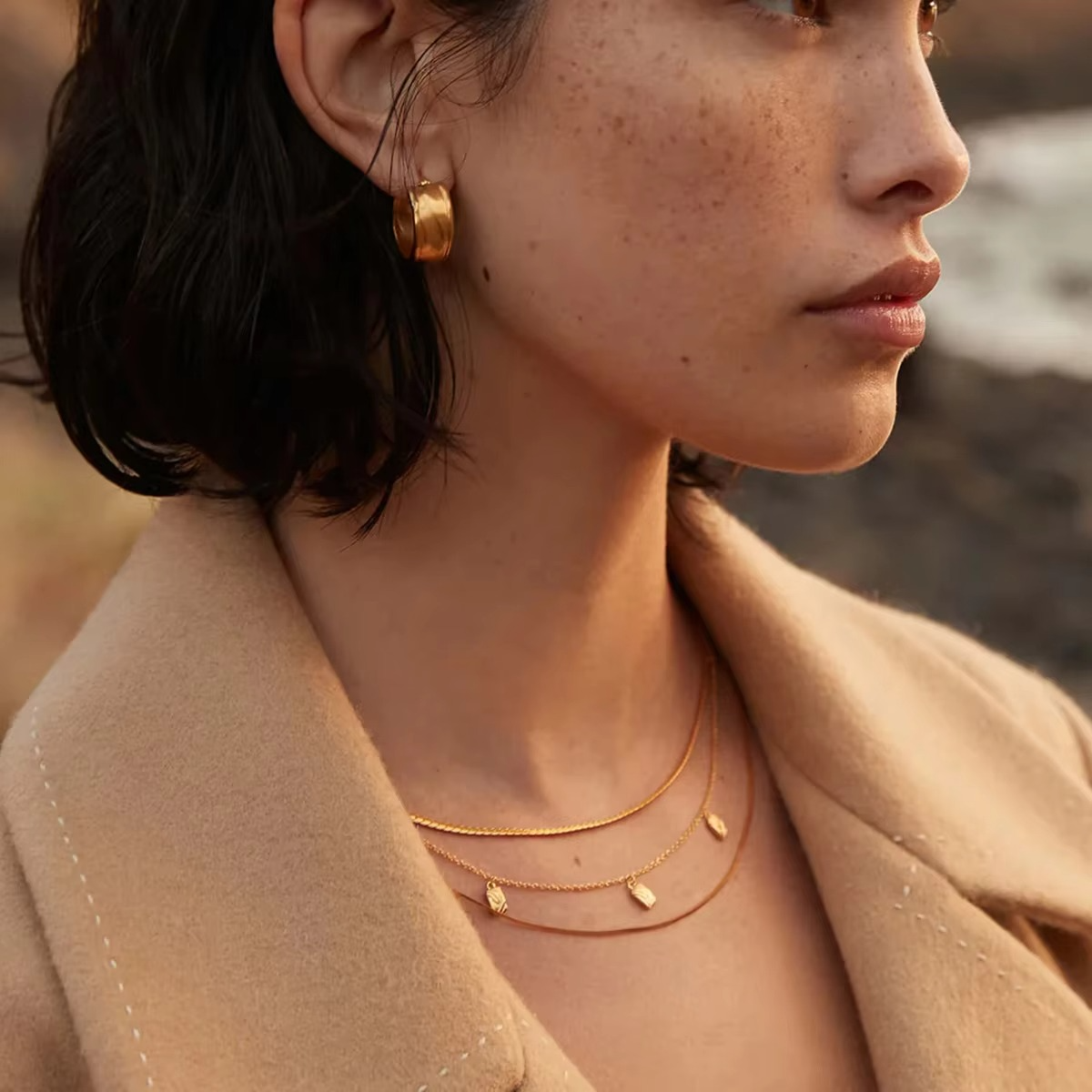Kaari Minimal Tag Layered Necklace