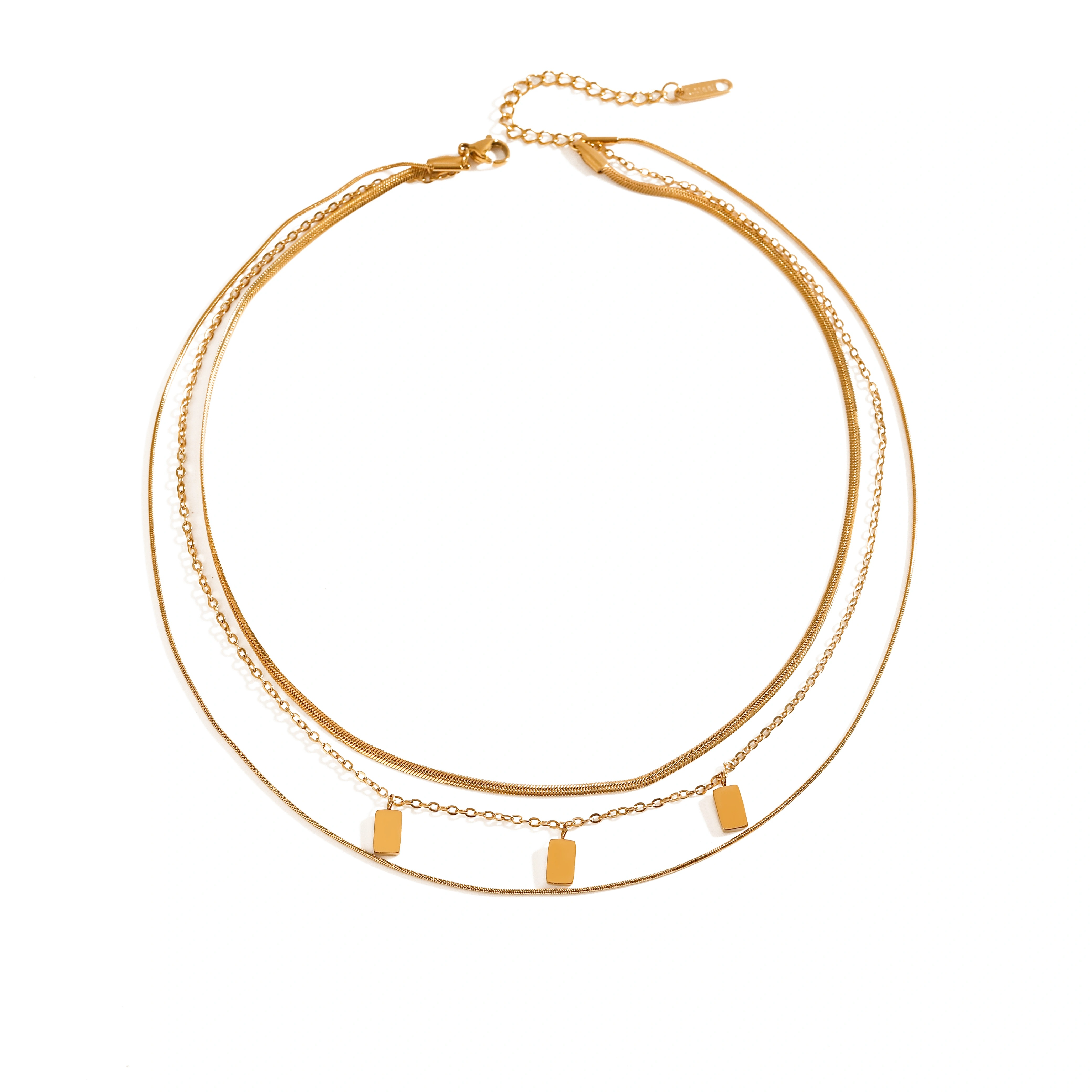 Kaari Minimal Tag Layered Necklace