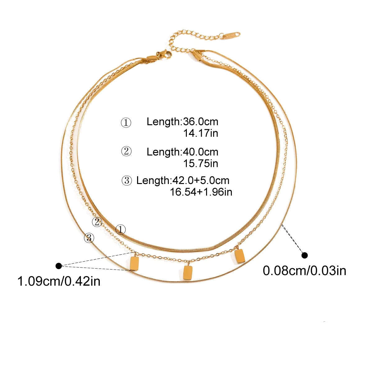 Kaari Minimal Tag Layered Necklace