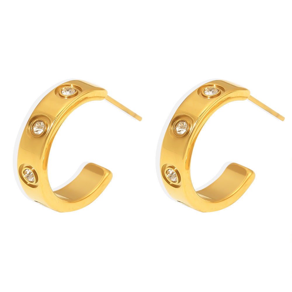 Kaira Studded Arc Earring