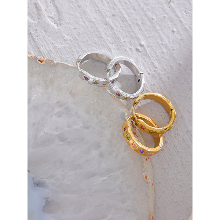 Kiara Rainbow Gleam Hoops