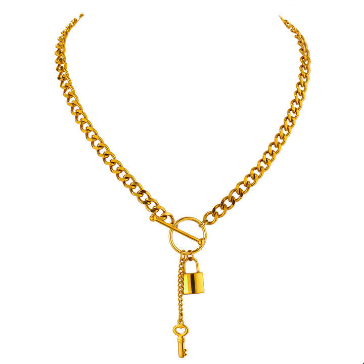 Lock Key Link Necklace