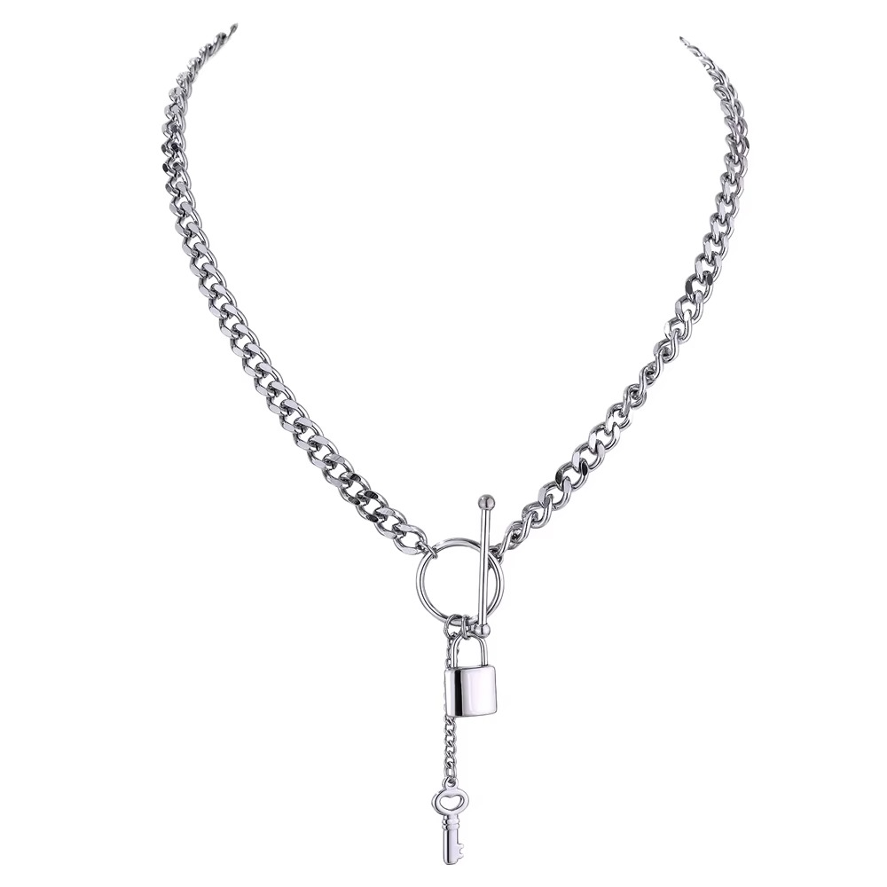 Lock Key Link Necklace