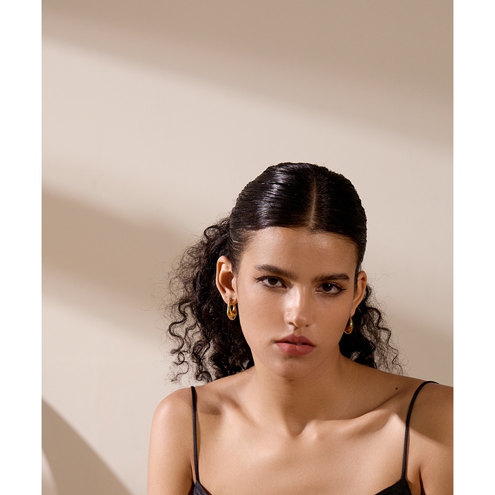 Meera Tear Drop Loop Earrings