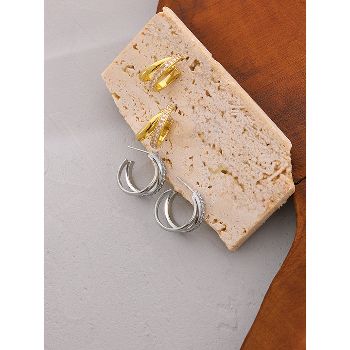 Meher Gleam Spiral Earrings