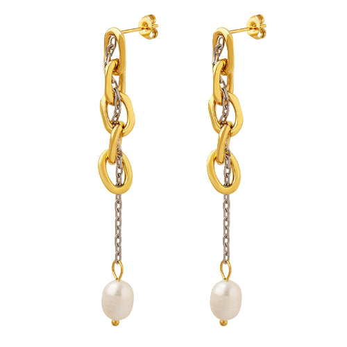 Meher Pearl Chain Earrings