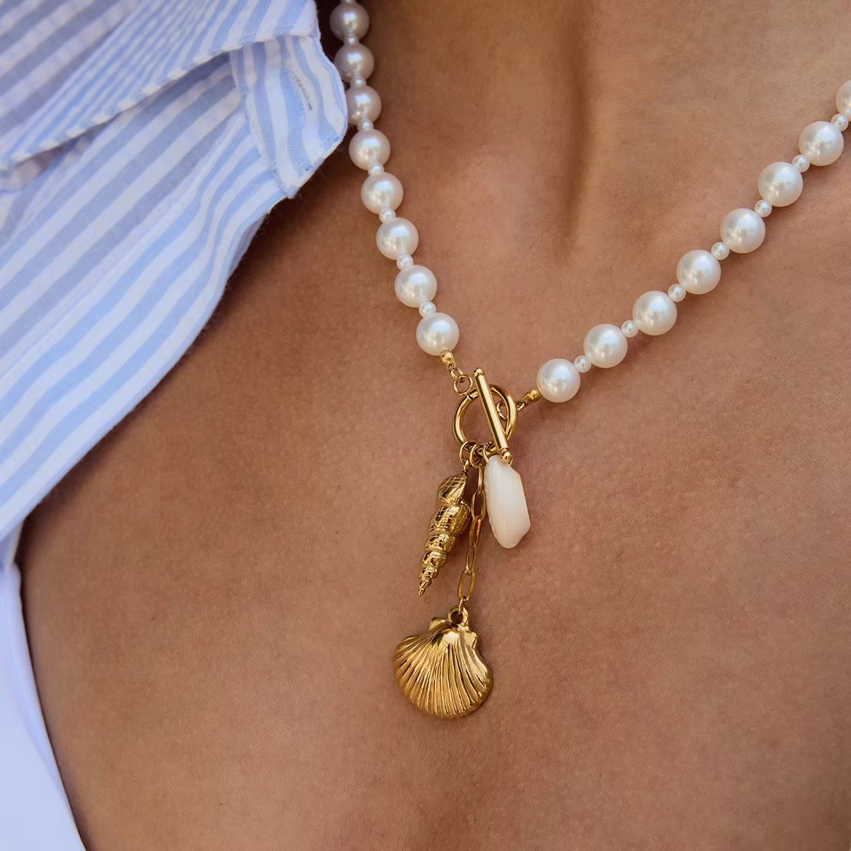 Meher Pearl Shell Necklace