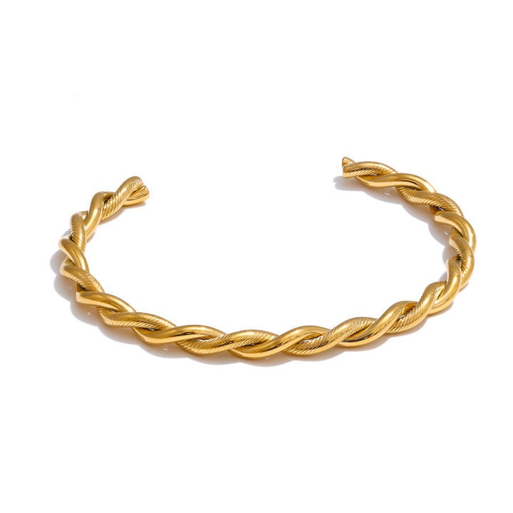 Mira Braided Gold Cuff