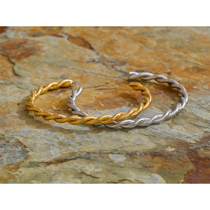 Mira Braided Gold Cuff