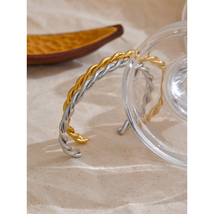 Mira Braided Gold Cuff