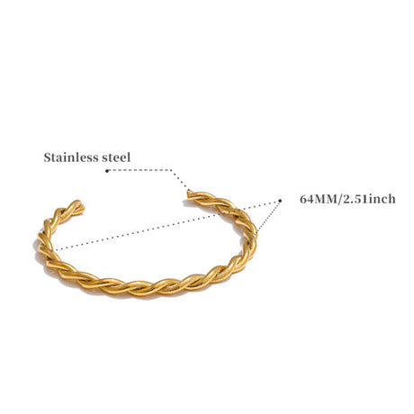 Mira Braided Gold Cuff