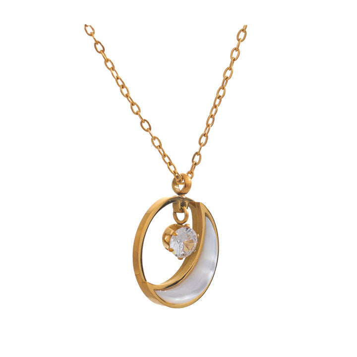 Mira Circle Drop Necklace