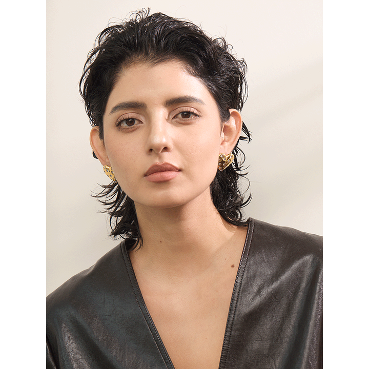 Mira Crystal Heart Studs