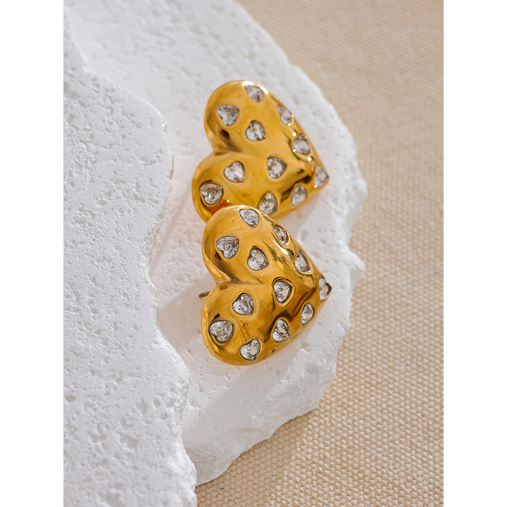 Mira Crystal Heart Studs