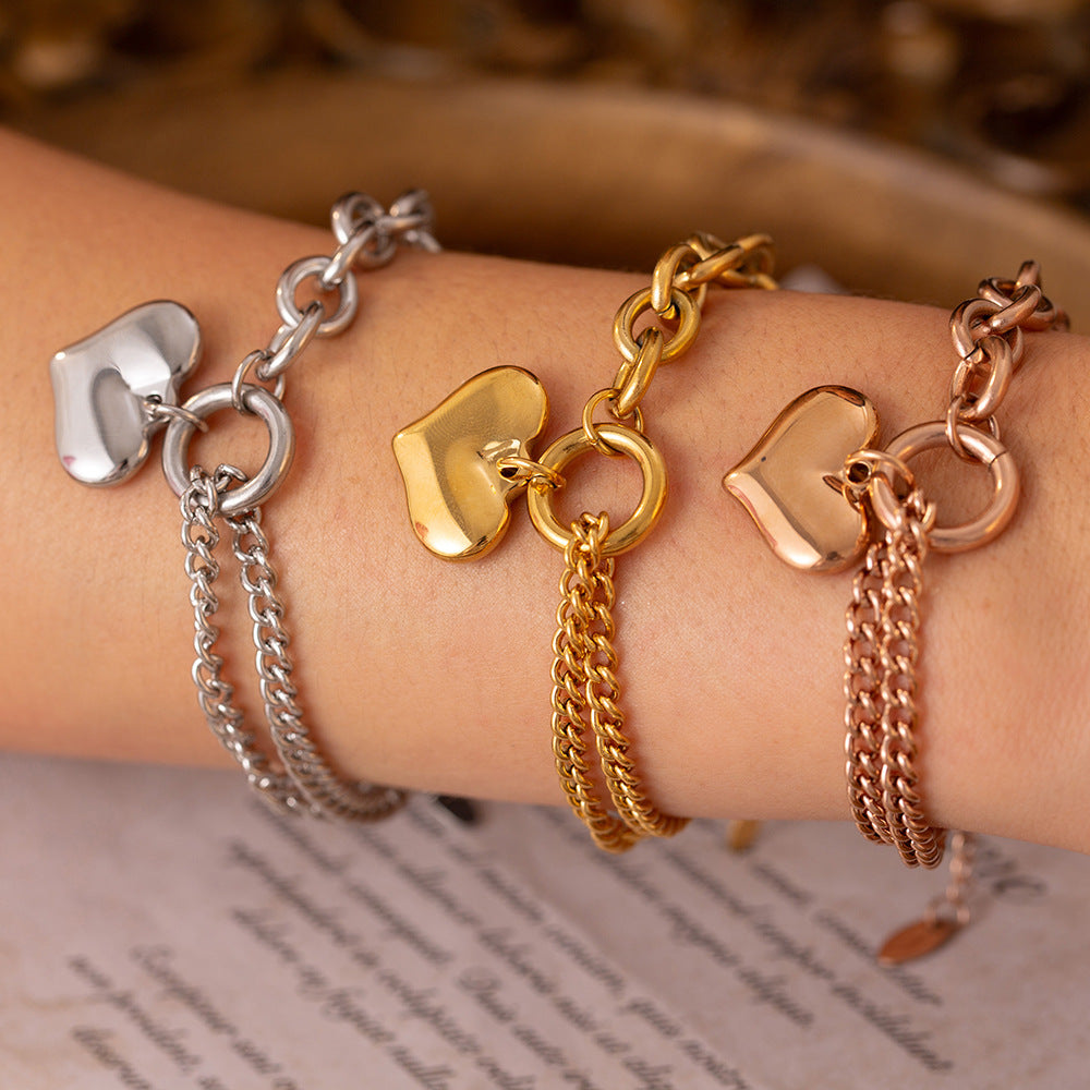 Mira Heart Chain Bracelet