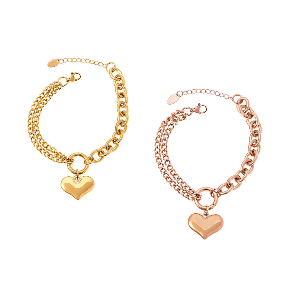 Mira Heart Chain Bracelet