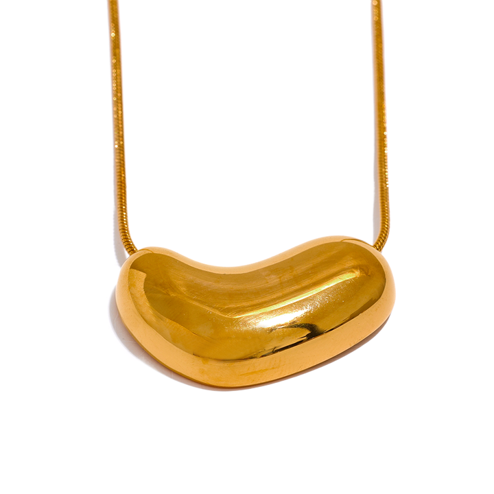 Molten Gold Bean Pendant