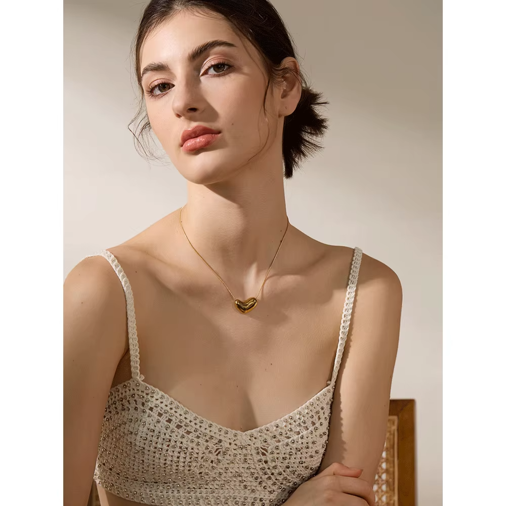 Molten Gold Bean Pendant