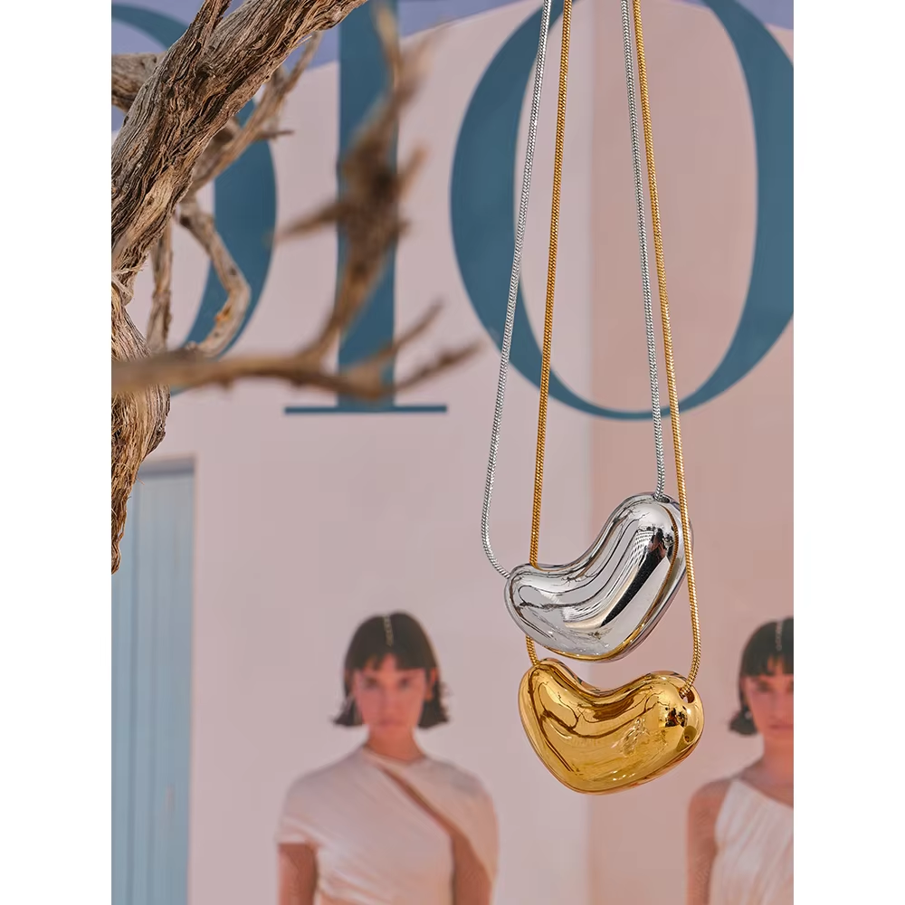 Molten Gold Bean Pendant