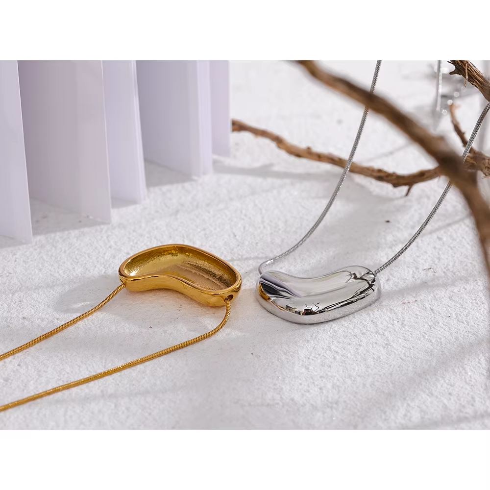 Molten Gold Bean Pendant