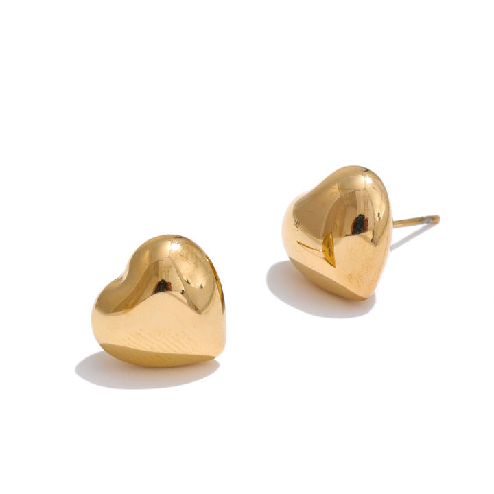 Myra Heart Gold Studs