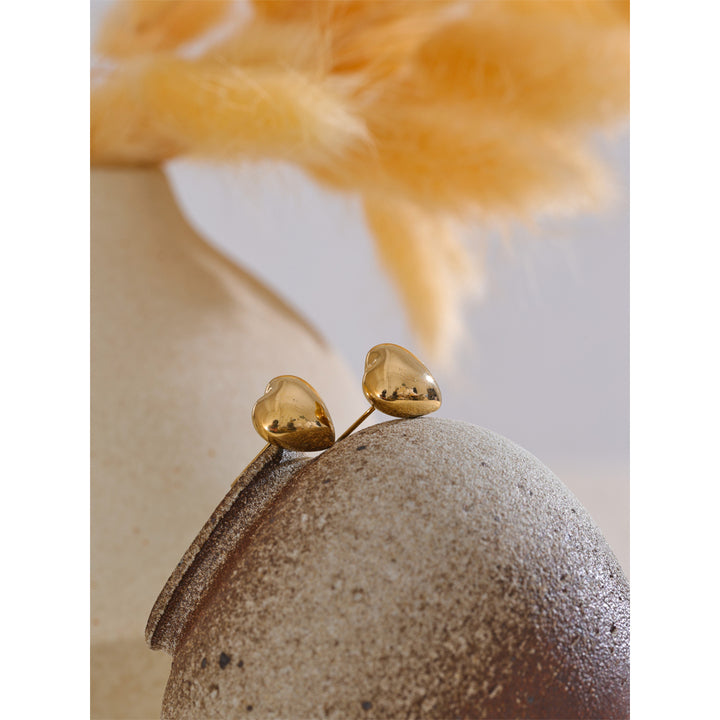 Myra Heart Gold Studs
