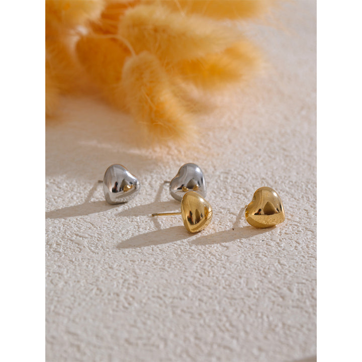 Myra Heart Gold Studs