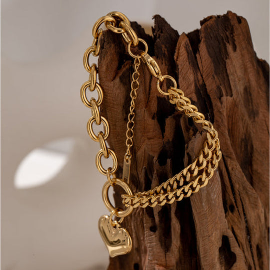 Myra Heart Link Bracelet