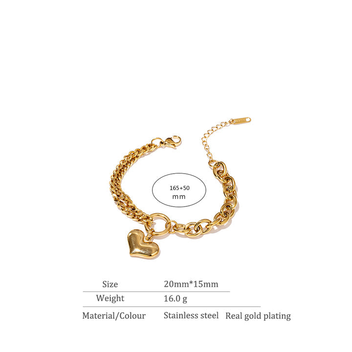 Myra Heart Link Bracelet