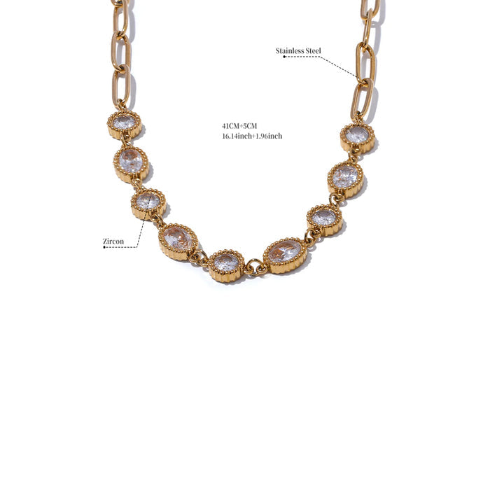 Naina Crystal Station Necklace