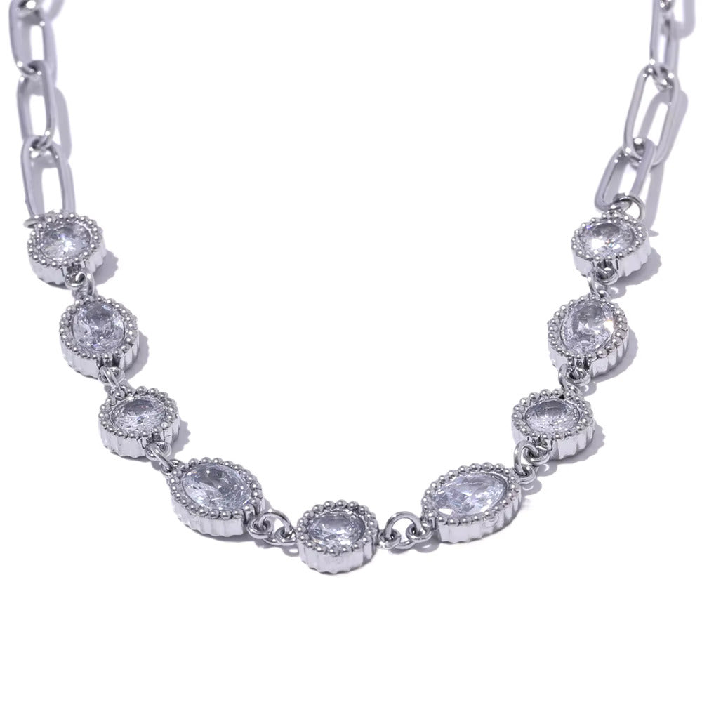 Naina Crystal Station Necklace