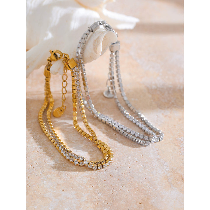 Naina Twin Row Crystal Bracelet