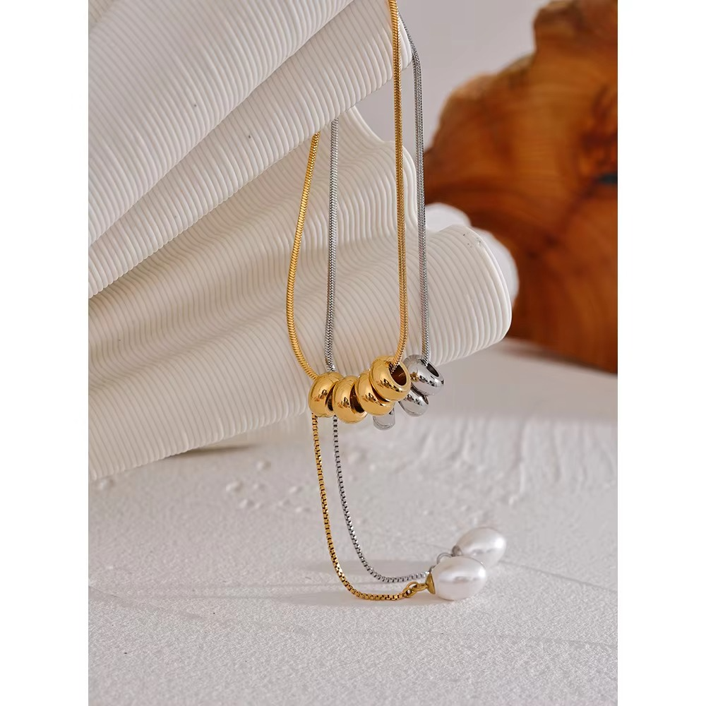 Navi Drop Pearl Y Necklace