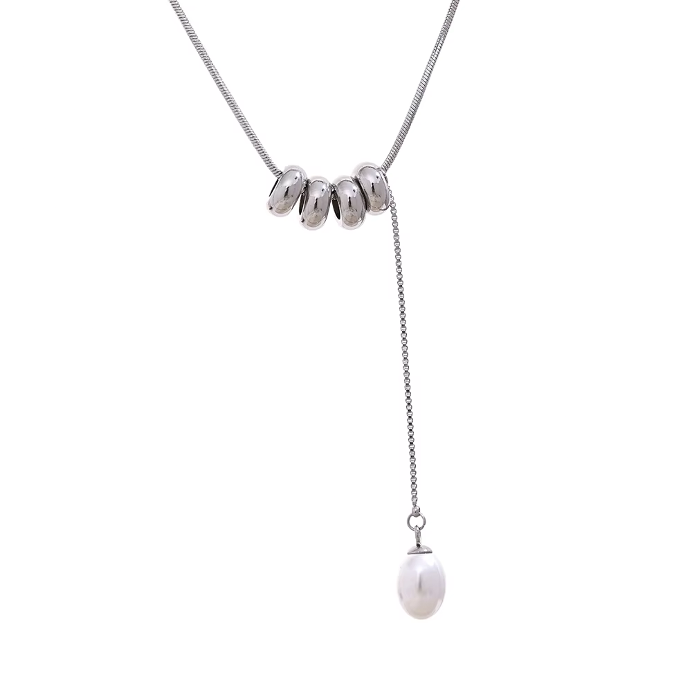 Navi Drop Pearl Y Necklace