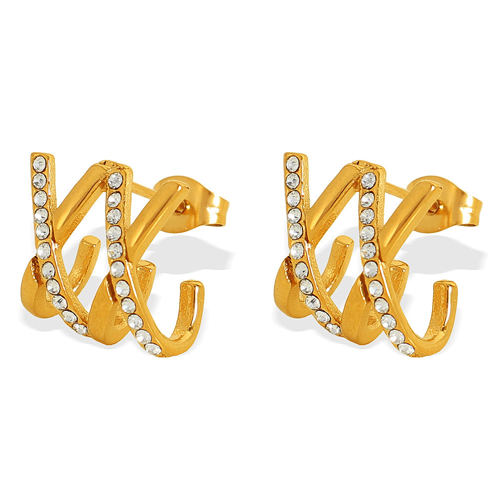 Nira Crystal Claw Studs