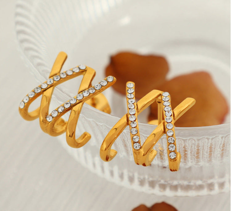 Nira Crystal Claw Studs