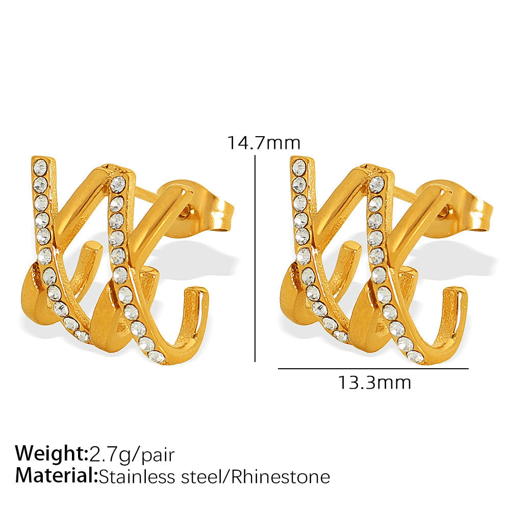 Nira Crystal Claw Studs