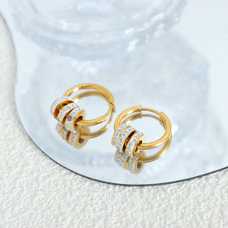 Noor Crystal Loop Earrings