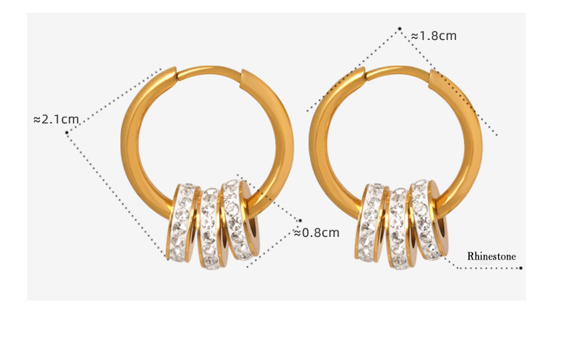 Noor Crystal Loop Earrings