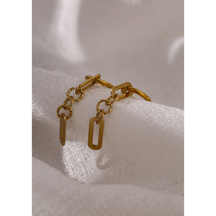 Noor Link Drop Earrings