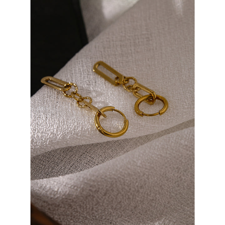 Noor Link Drop Earrings
