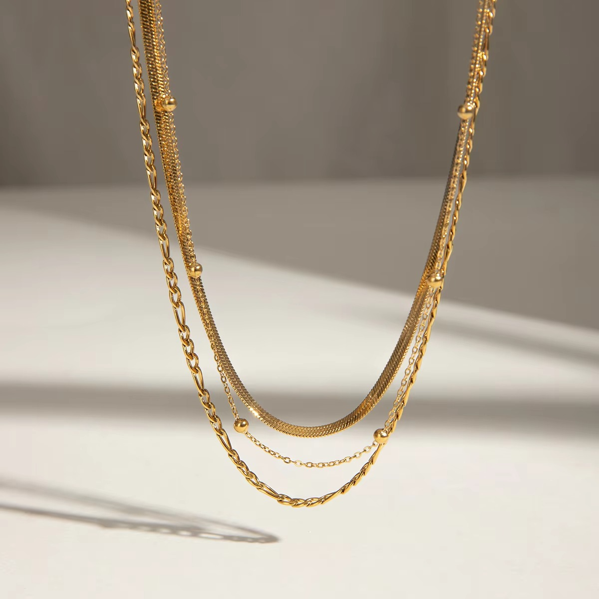 Noor Tripple Layered Necklace