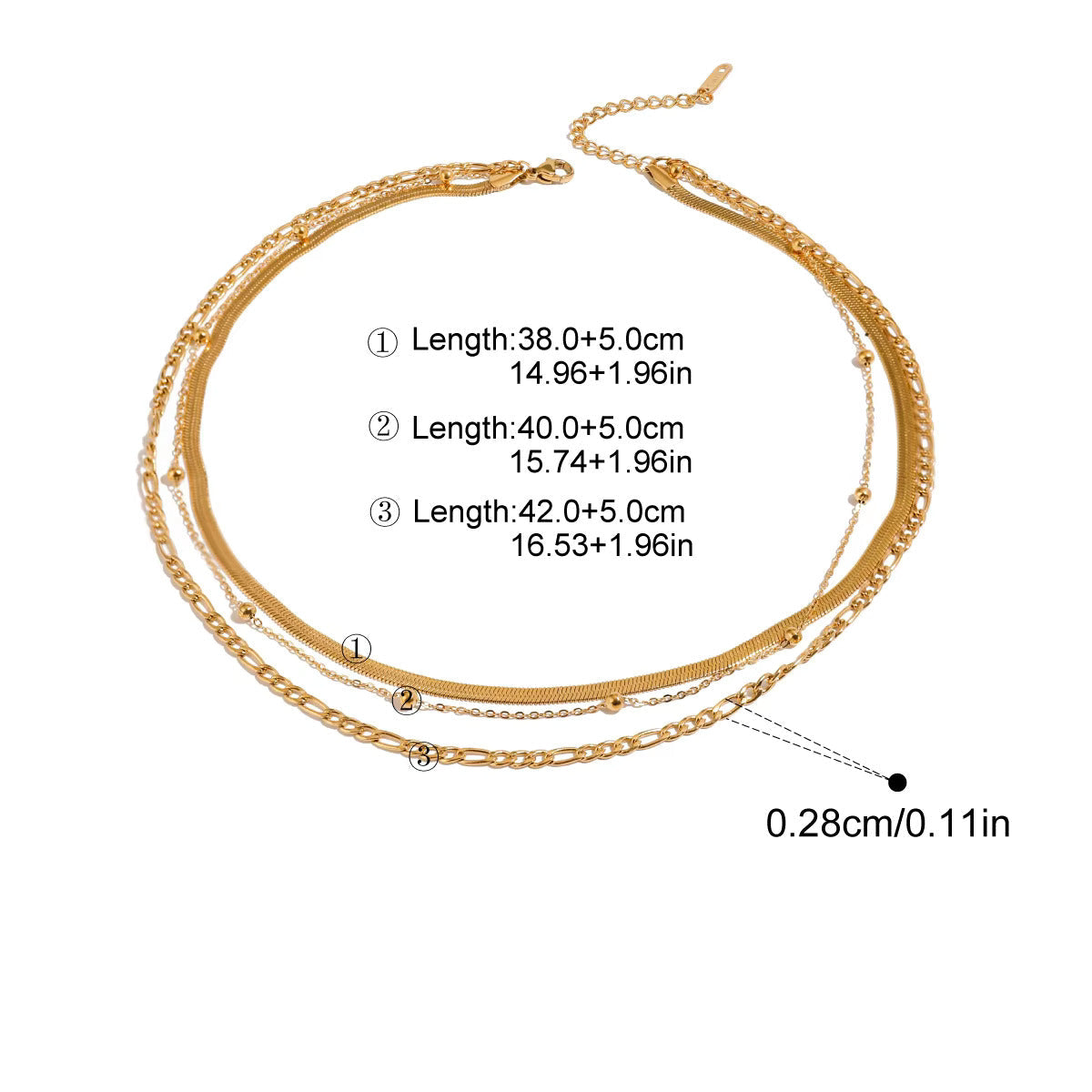 Noor Tripple Layered Necklace