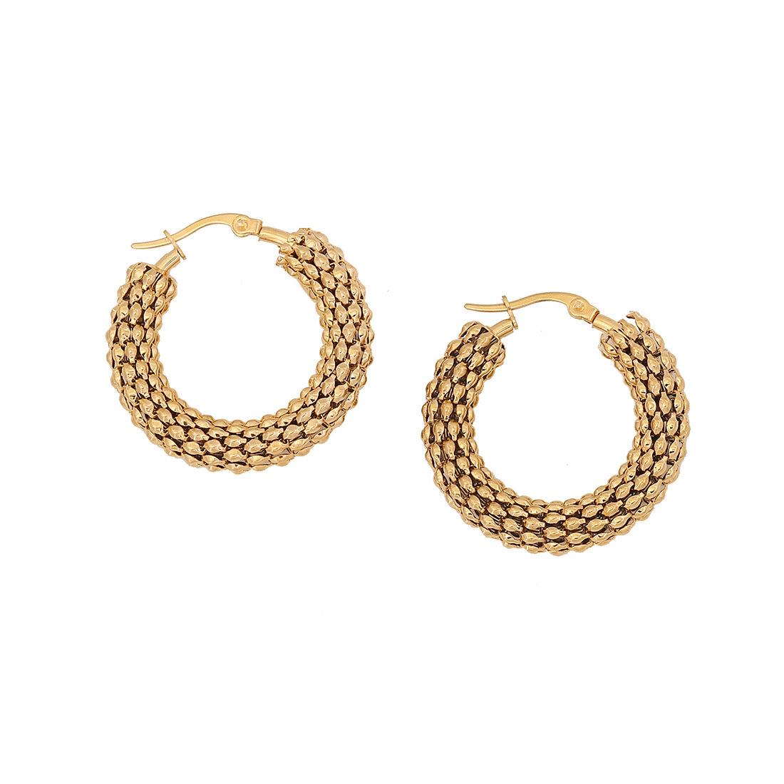 Nysa Beaded Twist Hoops