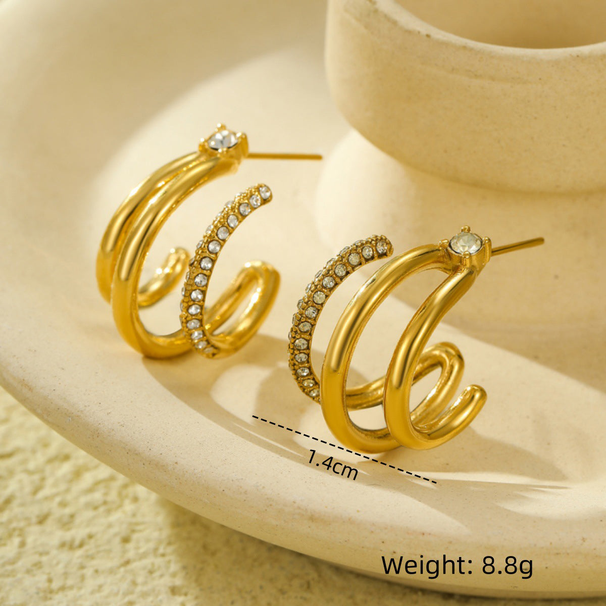 Nysa Swirl Hoop Earrings